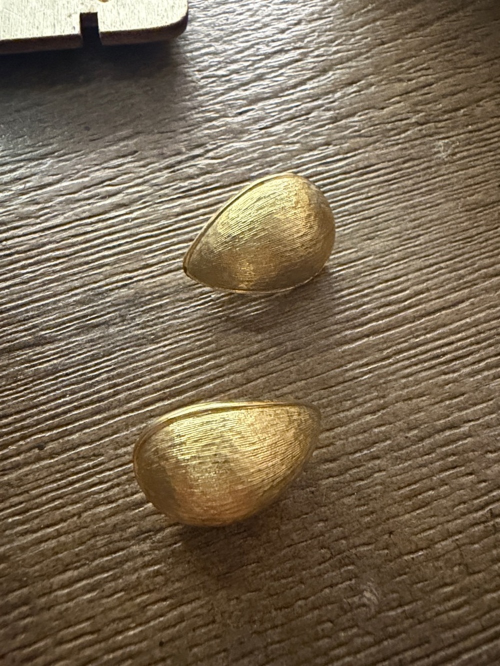 Gold Teardrop Clip-On Earrings